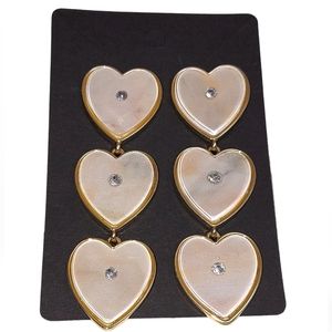 BAUBLEBAR Heart Earrings Ciera Amour Ivory Resin Drop Triple Tier